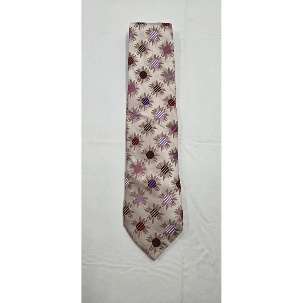 Steve Harvey Collection Tie Multicolor 100% Silk Handmade Christmas Bulb Design